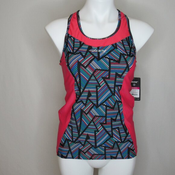 Zoot Performance Tri Tank Shelf Bra Pink Ginger Long Board Women's XL New NWT - Picture 1 of 9